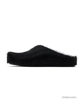 Real Fur Mules Slip On Platform Fuzzy Clogs Shoes